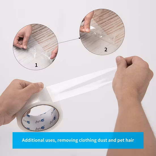 Custom Logo 40mic*48mm*95y Clear Box Sealing Shipping Packing Tape Transparent Adhesive BOPP Packing Tape